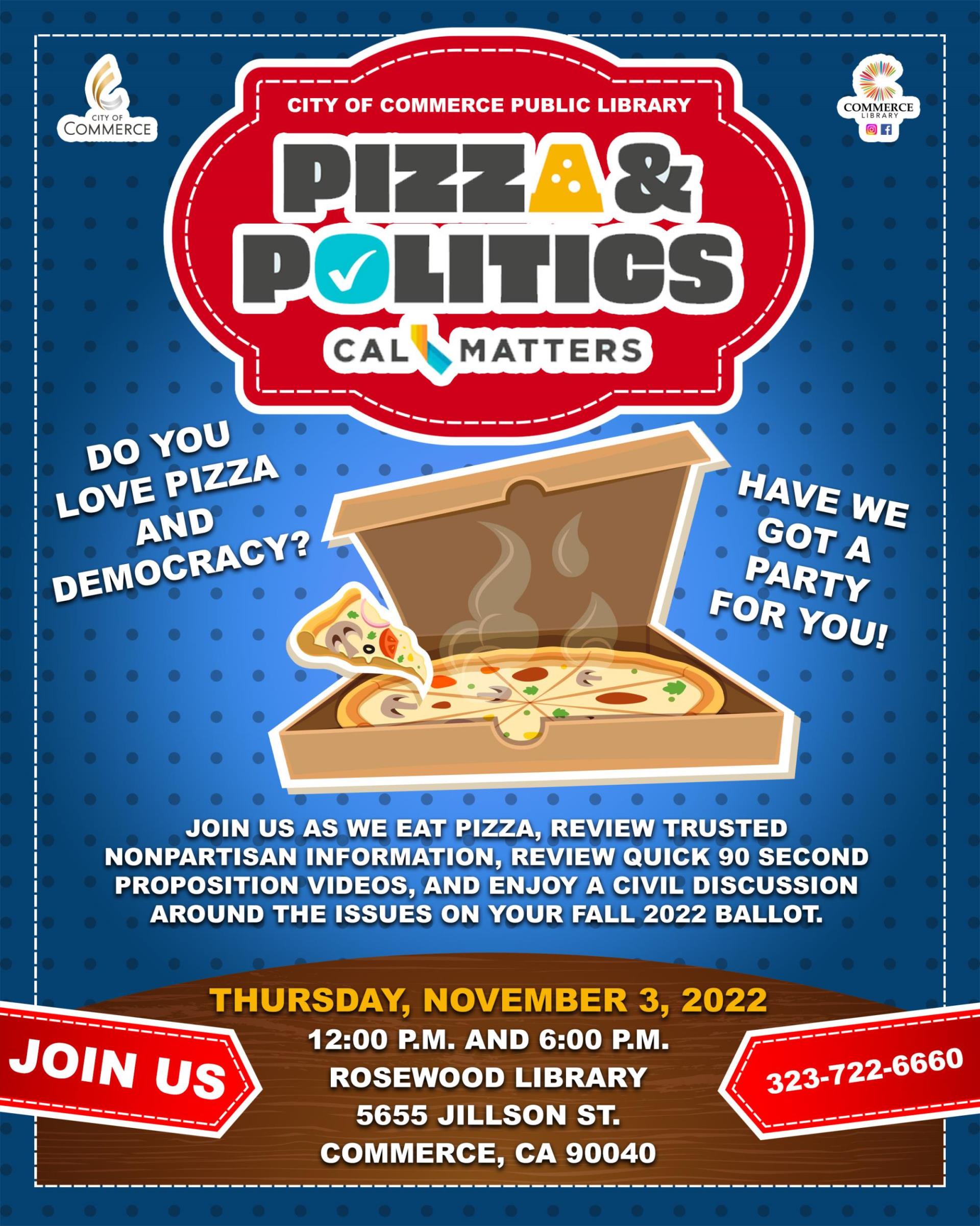 Pizza  Politics Flyer English